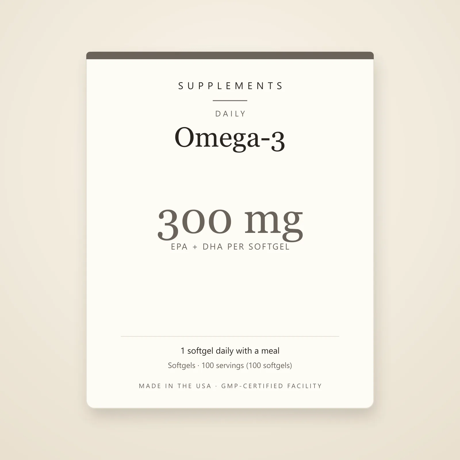 Omega-3 EPA 180 mg + DHA 120 mg